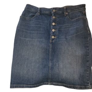 Banana Republic Denim Button Fly Skirt